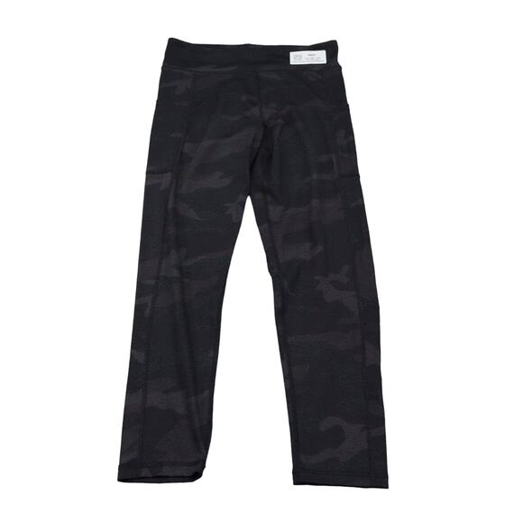 Aeropostale Pants Womens L Black Camouflage Stretchable High Waist Pull On - Picture 1 of 13